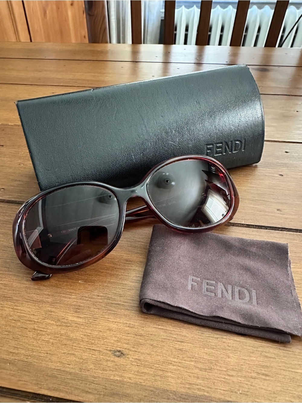 Fendi FS5184 Women's Tortoise Brown Oval Sunglasses